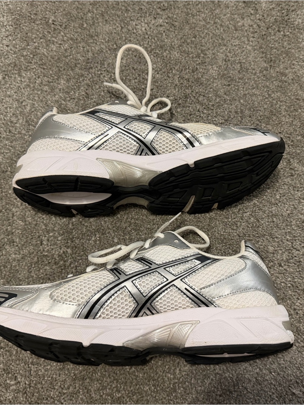 Size 10 - ASICS Gel 1130 White Pure Silver Black - Picture 3 of 9